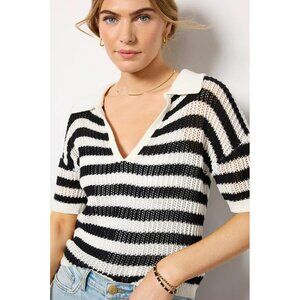 EVEREVE Women's Erica Pullover Size M In Black/White